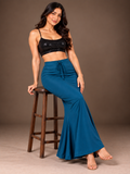 Deep Teal Saree Shapewear Petticoat | Mermaid Fit with Drawstring Waist